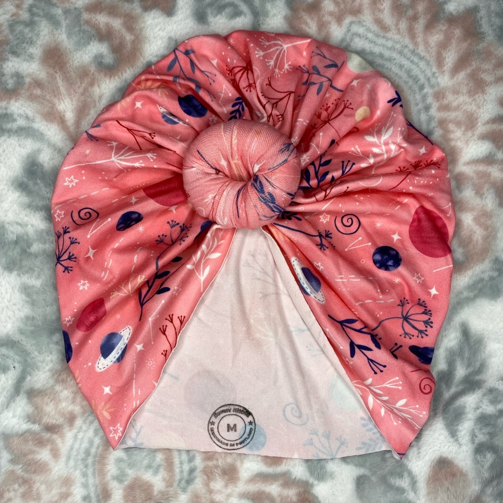 Kids Cosmic Pink Turban Hat